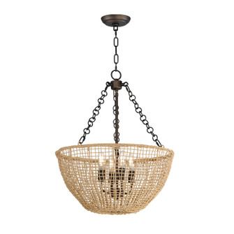 Cestino Four Light Pendant in Antique Bronze (16|22473NAANB)