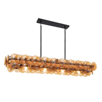 Loren Four Light Linear Chandelier in Gunmetal (16|21826AMGM)