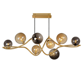 Planetary LED Linear Pendant in Gold (86|E24187-148GLD)