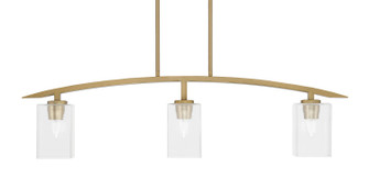 Kurve Three Light Island Pendant in New Age Brass (200|3736-NAB-530)