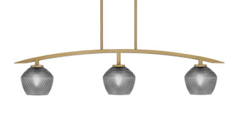 Kurve Three Light Island Pendant in New Age Brass (200|3736-NAB-4622)