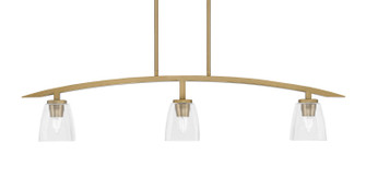 Kurve Three Light Island Pendant in New Age Brass (200|3736-NAB-461)