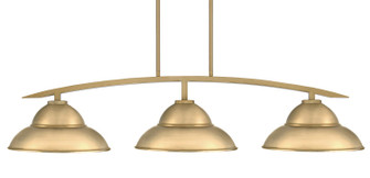 Kurve Three Light Island Pendant in New Age Brass (200|3736-NAB-428-NAB)