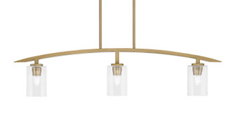 Kurve Three Light Island Pendant in New Age Brass (200|3736-NAB-300)