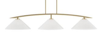 Kurve Three Light Bar in New Age Brass (200|3733-NAB-2161)