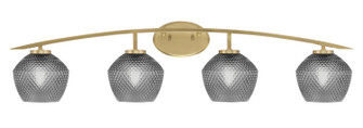 Kurve Four Light Bath Bar in New Age Brass (200|3724-NAB-4622)
