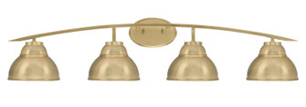 Kurve Four Light Bath Bar in New Age Brass (200|3724-NAB-427-NAB)