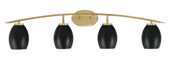 Kurve Four Light Bath Bar in New Age Brass (200|3724-NAB-426-MB)