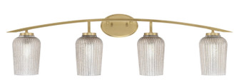 Kurve Four Light Bath Bar in New Age Brass (200|3724-NAB-4253)