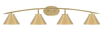 Kurve Four Light Bath Bar in New Age Brass (200|3724-NAB-421-NAB)