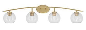 Kurve Four Light Bath Bar in New Age Brass (200|3724-NAB-4100)
