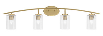 Kurve Four Light Bath Bar in New Age Brass (200|3724-NAB-300)