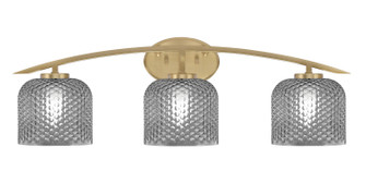 Kurve Three Light Bath Bar in New Age Brass (200|3723-NAB-4612)