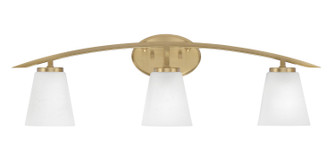 Kurve Three Light Bath Bar in New Age Brass (200|3723-NAB-460)