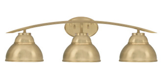 Kurve Three Light Bath Bar in New Age Brass (200|3723-NAB-427-NAB)