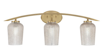 Kurve Three Light Bath Bar in New Age Brass (200|3723-NAB-4253)