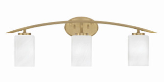 Kurve Three Light Bath Bar in New Age Brass (200|3723-NAB-3001)