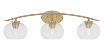 Kurve Three Light Bath Bar in New Age Brass (200|3723-NAB-202)
