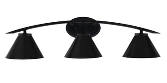 Kurve Three Light Bath Bar in Matte Black (200|3723-MB-421-MB)