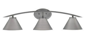 Kurve Three Light Bath Bar in Graphite (200|3723-GP-421-GP)
