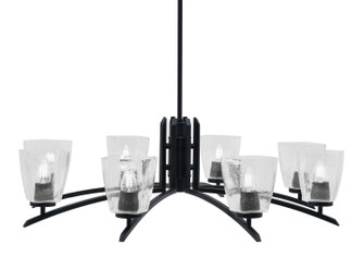 Kurve Eight Light Chandelier in Matte Black (200|3708-MB-461)