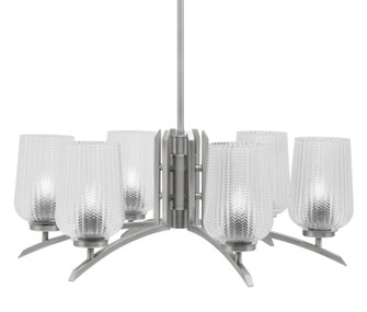 Kurve Six Light Chandelier in Graphite (200|3706-GP-4250)