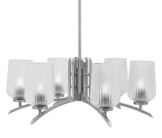 Kurve Six Light Chandelier in Graphite (200|3706-GP-4250)