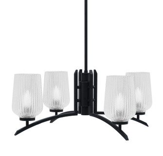 Kurve Four Light Chandelier in Matte Black (200|3704-MB-4250)