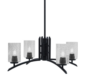 Kurve Four Light Chandelier in Matte Black (200|3704-MB-3002)