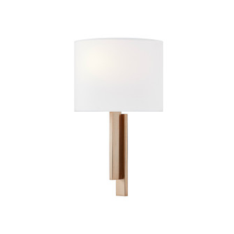 Textile One Light Wall Sconce in Brushed Brass (102|FAB-4332-WHTE-BRSS)