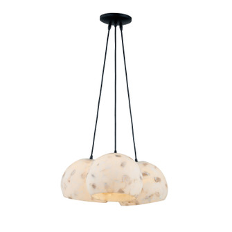 Alabaster Rocks! Three Light Pendant in Matte Black (102|ALR-6534-MBLK)