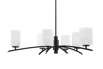 Kurve Six Light Chandelier in Matte Black (200|3746-MB-541)