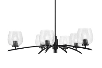 Kurve Six Light Chandelier in Matte Black (200|3746-MB-4812)