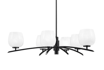 Kurve Six Light Chandelier in Matte Black (200|3746-MB-4811)