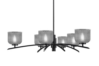 Kurve Six Light Chandelier in Matte Black (200|3746-MB-4612)