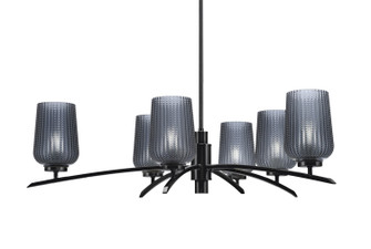 Kurve Six Light Chandelier in Matte Black (200|3746-MB-4252)
