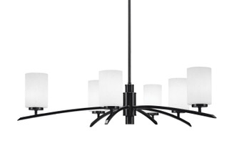 Kurve Six Light Chandelier in Matte Black (200|3746-MB-310)