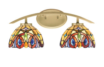 Kurve Two Light Bath Bar in New Age Brass (200|3722-NAB-9445)