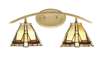 Kurve Two Light Bath Bar in New Age Brass (200|3722-NAB-9345)