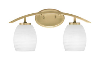 Kurve Two Light Bath Bar in New Age Brass (200|3722-NAB-615)