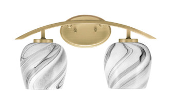 Kurve Two Light Bath Bar in New Age Brass (200|3722-NAB-4819)