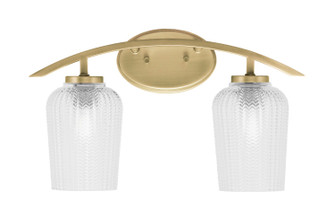 Kurve Two Light Bath Bar in New Age Brass (200|3722-NAB-4250)