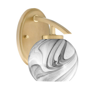 Kurve One Light Wall Sconce in New Age Brass (200|3720-NAB-4109)