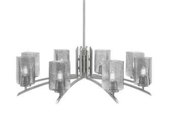 Kurve Eight Light Chandelier in Graphite (200|3708-GP-542)