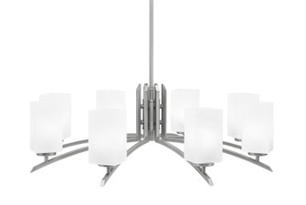 Kurve Eight Light Chandelier in Graphite (200|3708-GP-541)