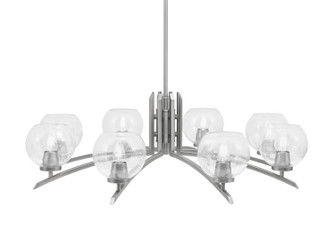 Kurve Eight Light Chandelier in Graphite (200|3708-GP-4100)