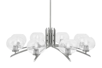 Kurve Eight Light Chandelier in Graphite (200|3708-GP-202)