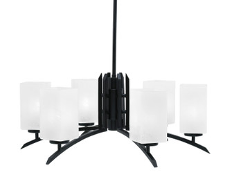 Kurve Six Light Chandelier in Matte Black (200|3706-MB-541)