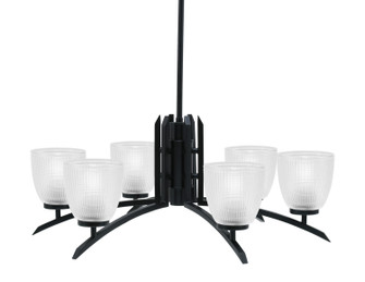 Kurve Six Light Chandelier in Matte Black (200|3706-MB-500)