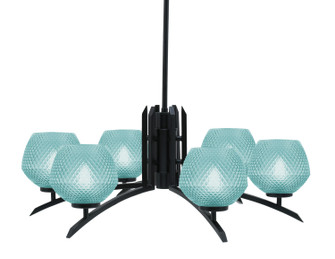 Kurve Six Light Chandelier in Matte Black (200|3706-MB-4625)